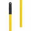 Metal Mop Handle Only - Powder Coated - Plug Connector - 1.5m x 25mm - Yellow