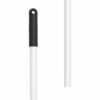Metal Mop Handle Only - Powder Coated - Plug Connector - 1.5m x 25mm - White