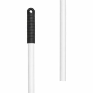 Metal Mop Handle Only - Powder Coated - Plug Connector - 1.5m x 25mm - White