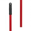 Metal Mop Handle Only - Powder Coated - Plug Connector - 1.5m x 25mm - Red