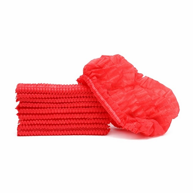 Mop Caps - PP Non Woven - Red - Pack of 100