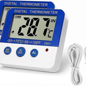 Twin Reading Fridge Thermometer -with Probe