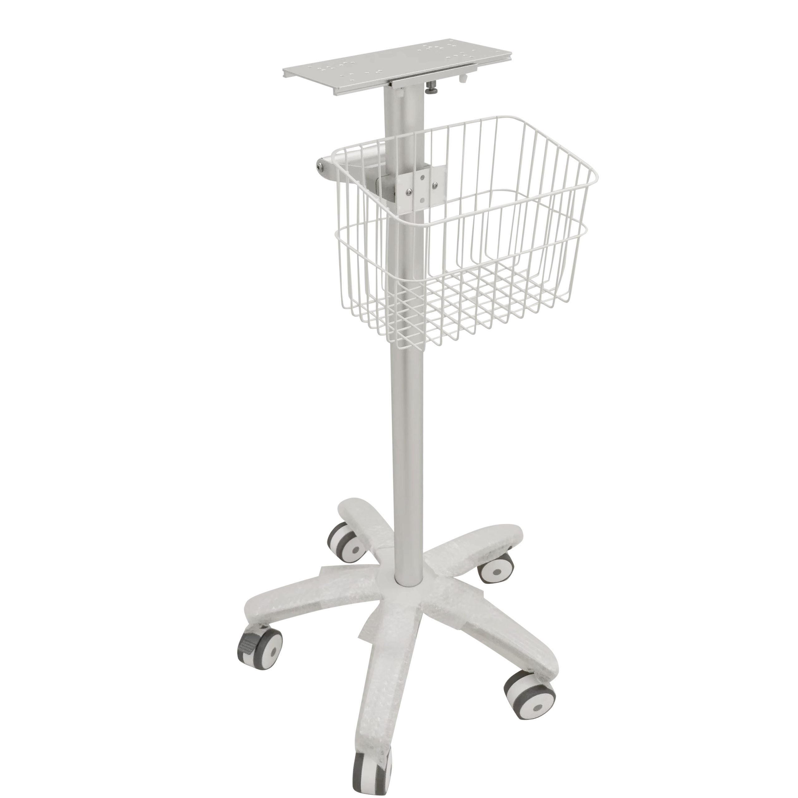 Patient Monitor Trolley – 5 Wheel Base Hydraulic
