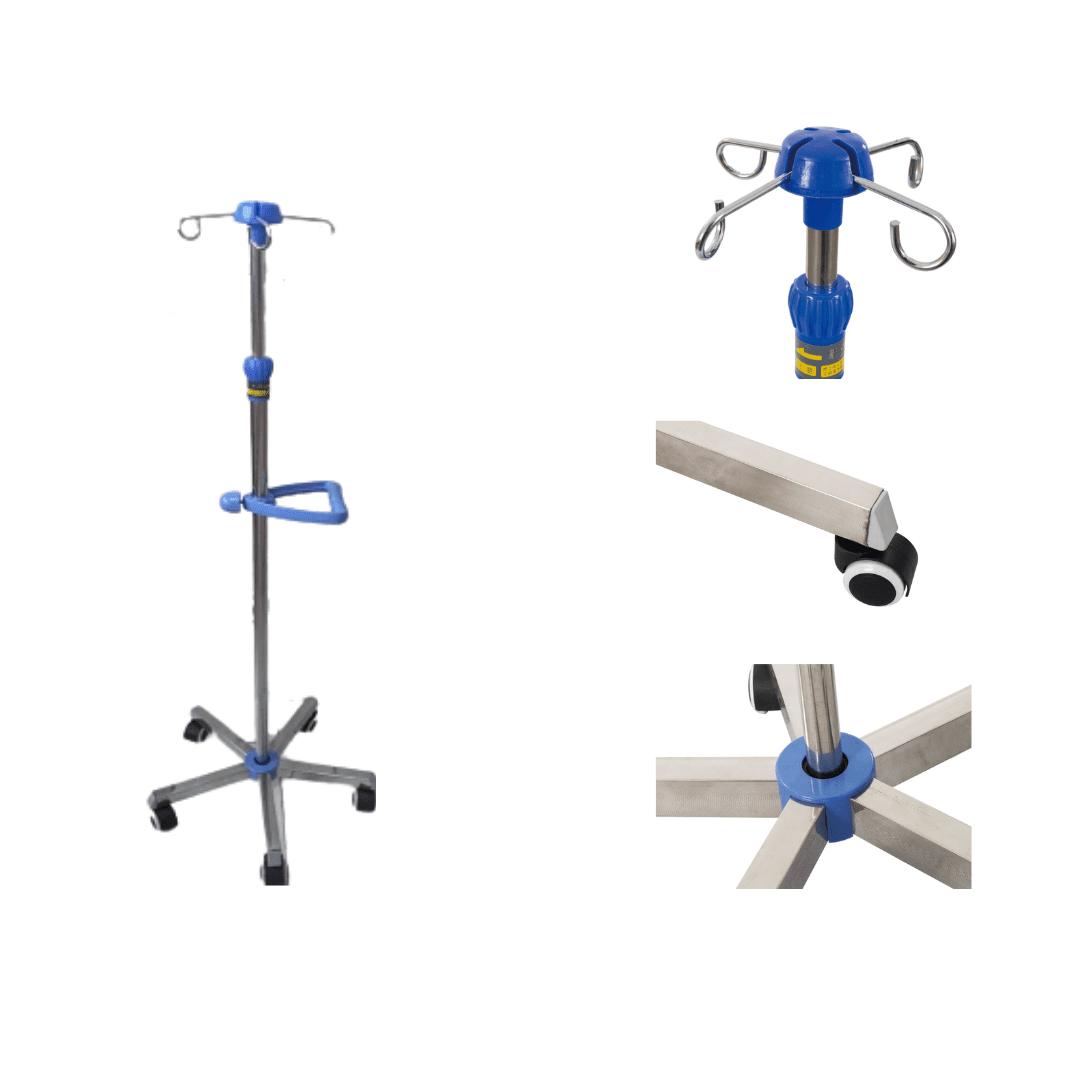Mobile Dripstand Stainless steel 5 wheel base