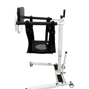 Alternative view of Patient Lifter – Crank lift for patient transfer