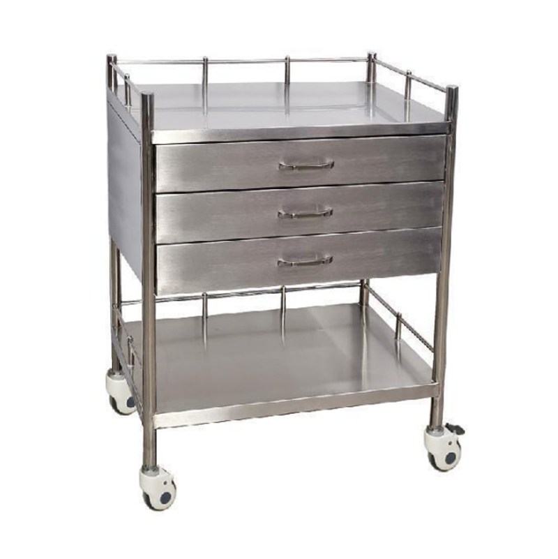Stainless Steel Trolley – 3 Drawer