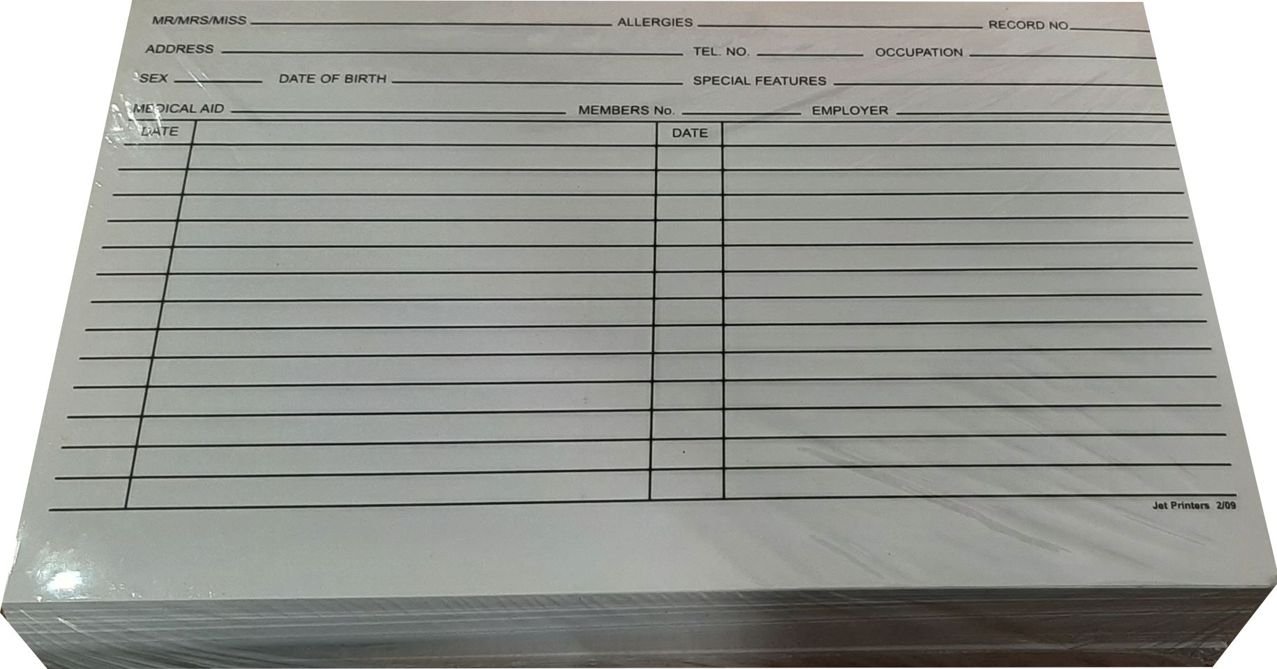 Medical Record Cards – 1000s