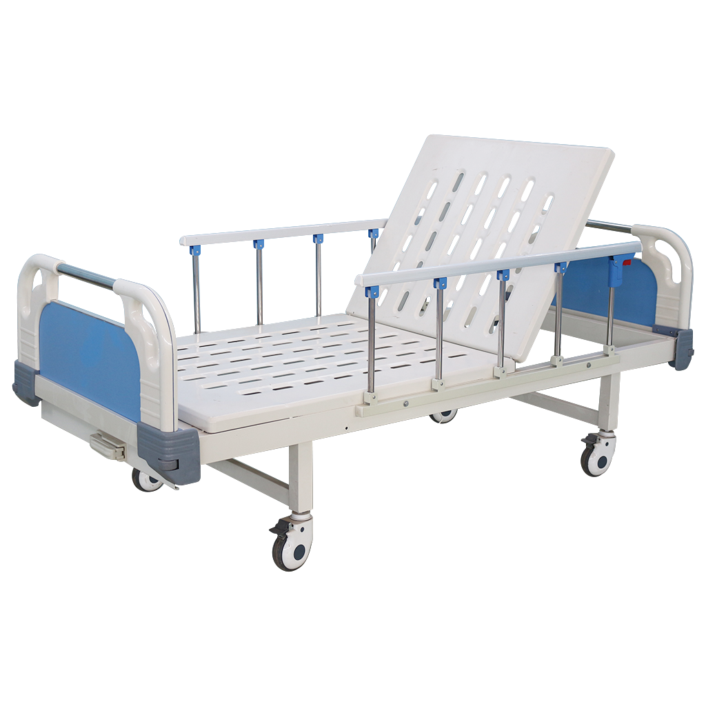 One Crank ABS Hospital Bed with 4 Section Eggbox Mattress