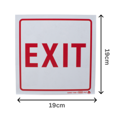 Alternative view of Emergency Exit Sign (190x190mm)