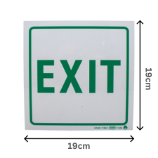 Alternative view of Sign – Emergency Exit Green (190mmx190mm)