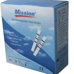 Mission Digital Hb Hemoglobin Testing Strips 50 Tests