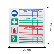 Alternative view of Safety Rep in Charge Sign (290x290mm)