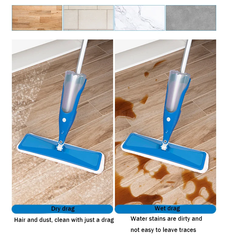 Kleaner Water Spray Mop Flat Mop Can Add Disinfectant Spray Mop 38cm 500ml KA2202 - Image 5