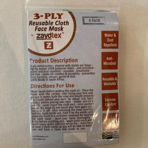 Alternative view of Face Mask - Re-usable Washable Anti-Microbial - 2's