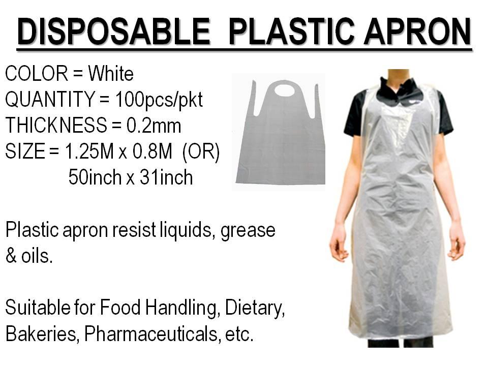 Disposable Aprons – White/Clear (100’s) - Image 4