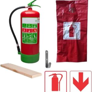 9L Lithium Fire Extinguisher with PVC cover, wall bracket and signs