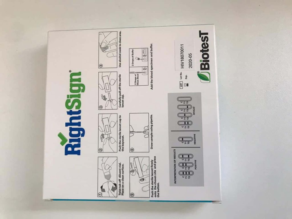 Right Sign Rapid HIV test – Single use complete kit - Image 3