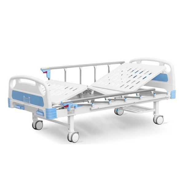 Two-Crank ABS Hospital Bed with 4 Section Mattress