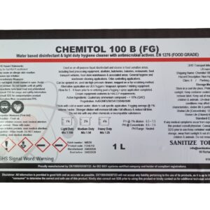 Alternative view of Chemitol 100 B Light Duty Food Grade Surface Disinfectant Cleaner 1L