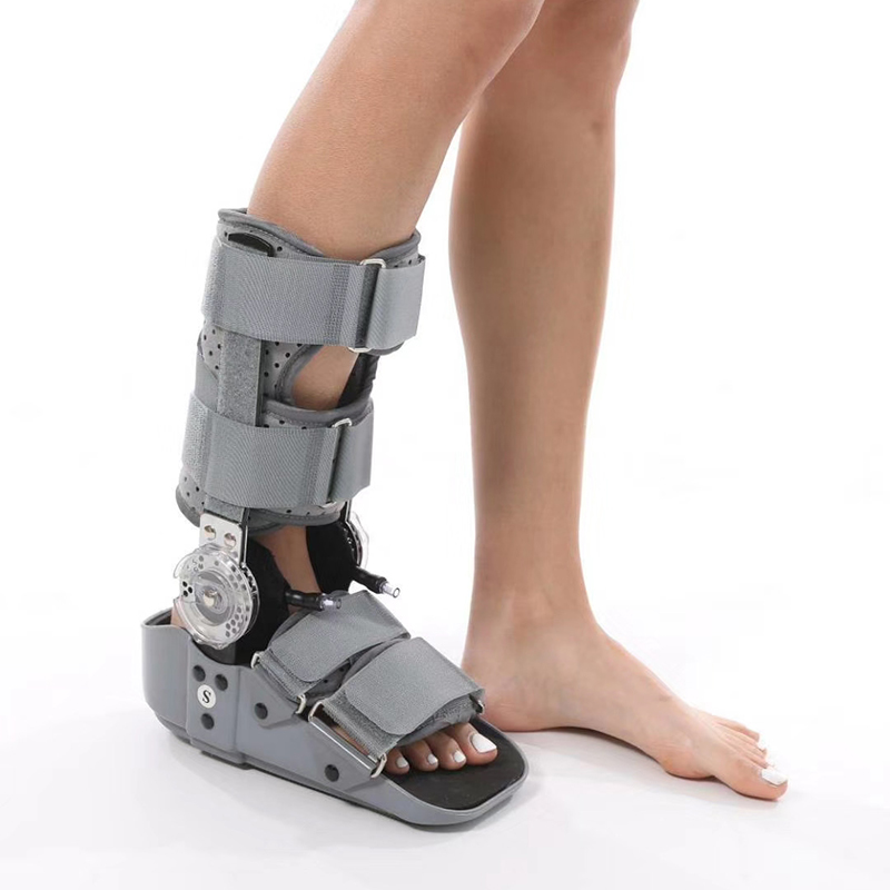 Walker Moon Boot Long Adjustable Fixation Brace DH VIII Black with pump action  – Large
