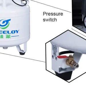 Alternative view of Air Compressor Dental with 50L tank 800W motor
