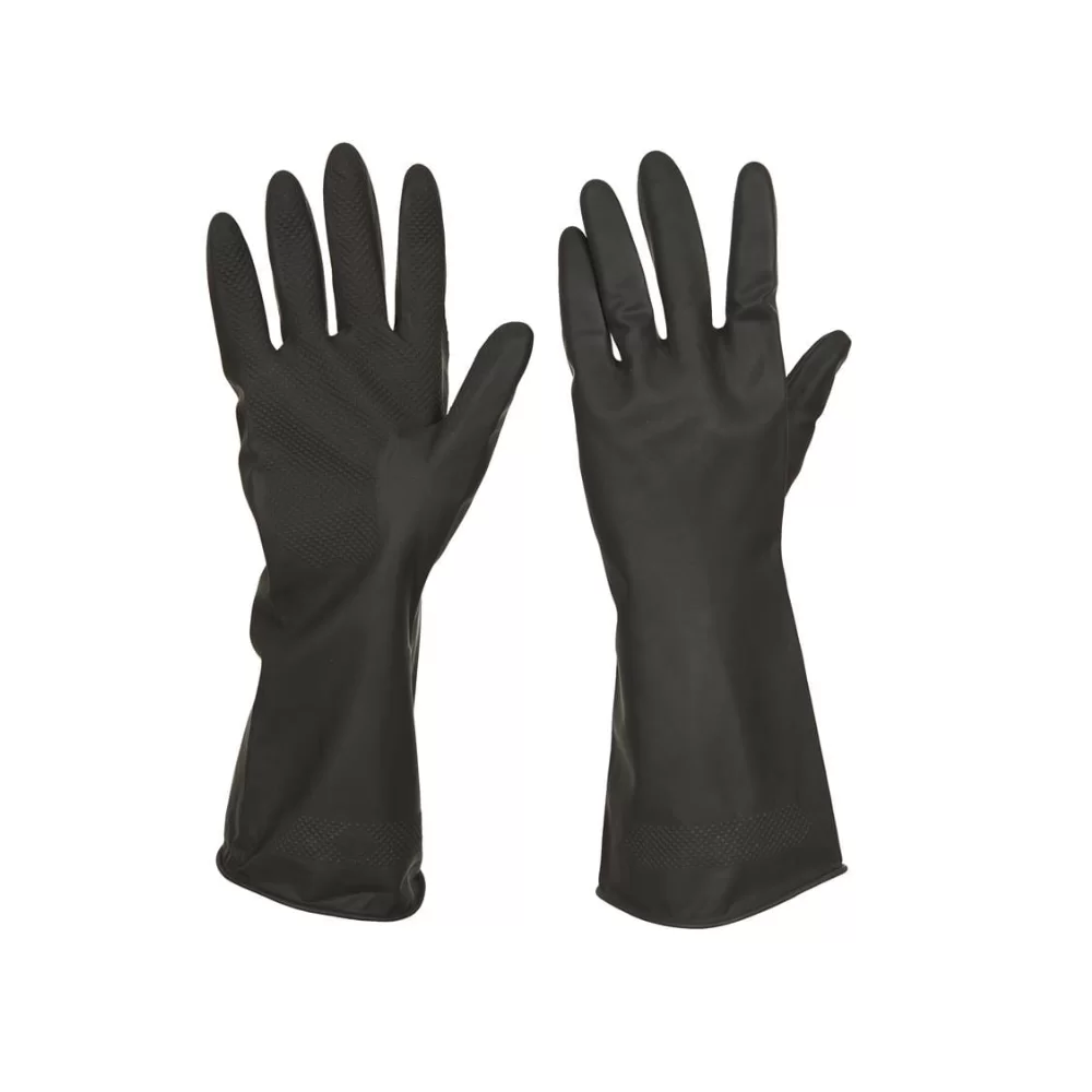 Black Rubber Household Gloves