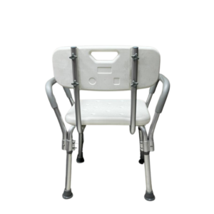 Alternative view of Shower Chair with Back Support – Aluminium