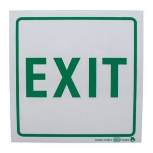 Sign – Emergency Exit Green (190mmx190mm)