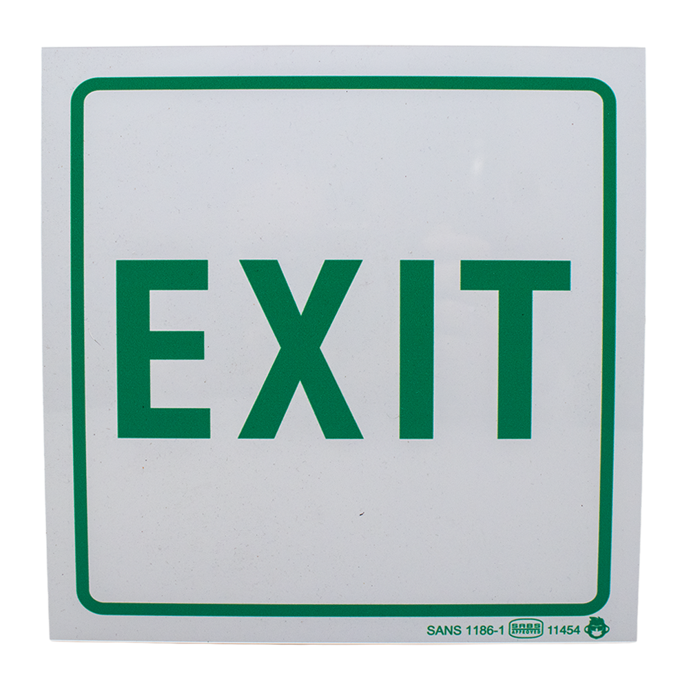 Sign – Emergency Exit Green (190mmx190mm)