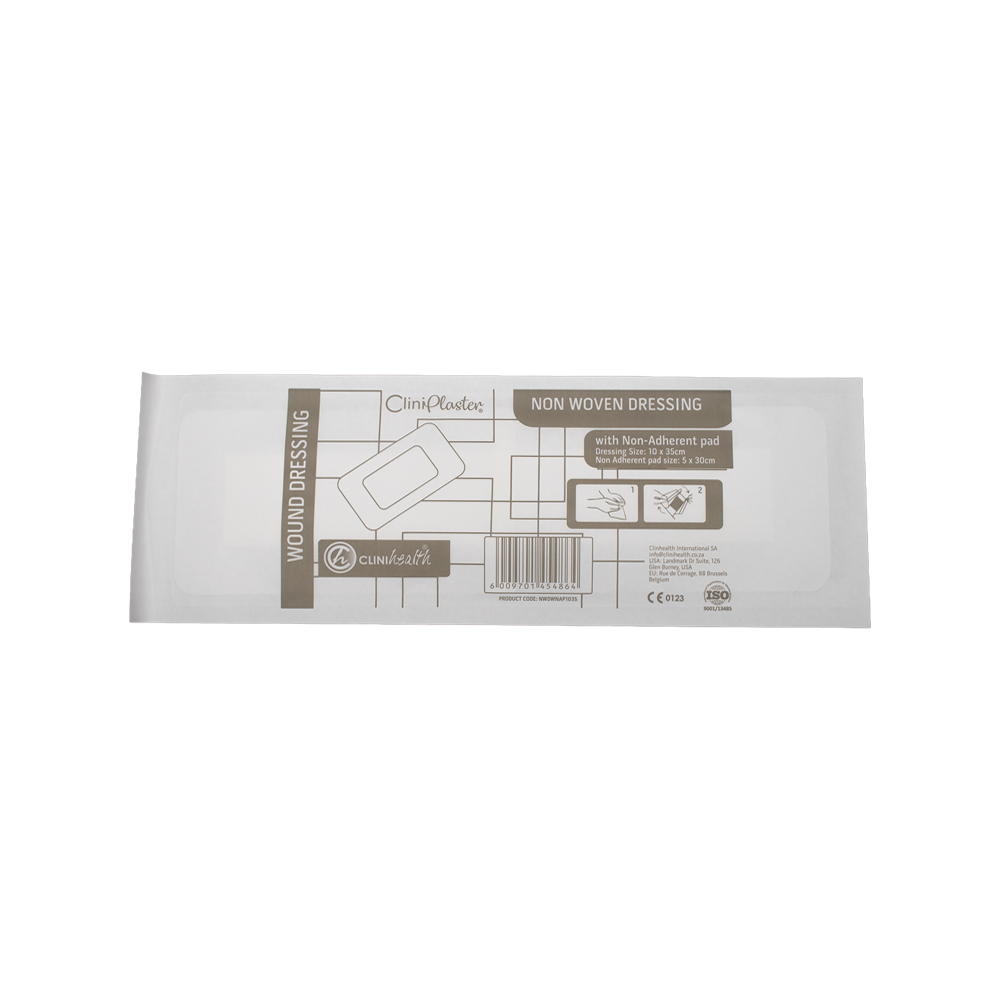Non Woven Dressing with Non Adherent Pad 10cm x 35cm