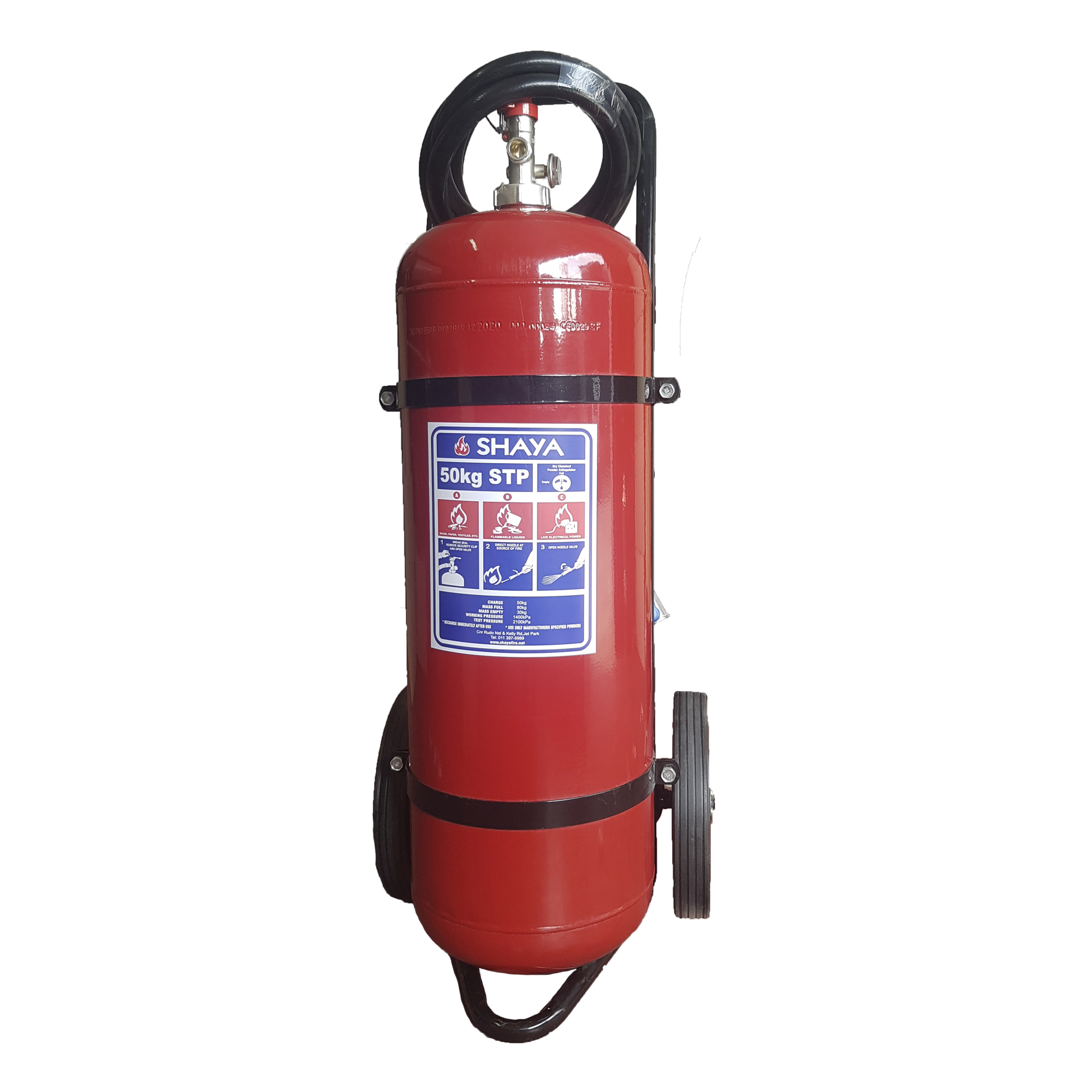 50kg DCP Fire Extinguisher With Trolley - Image 2