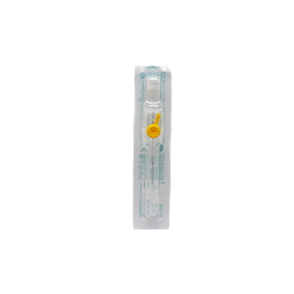 IV Catheter 24G With Port and Wings Yellow