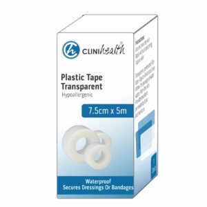 Plastic Tape Transparent 7.5cm x 5m – Singles
