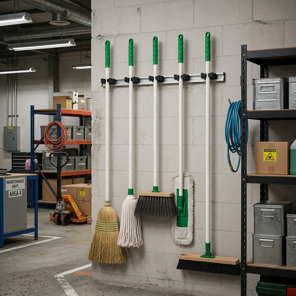Wall-Mounted Holder for Brooms & Mops – 90cm