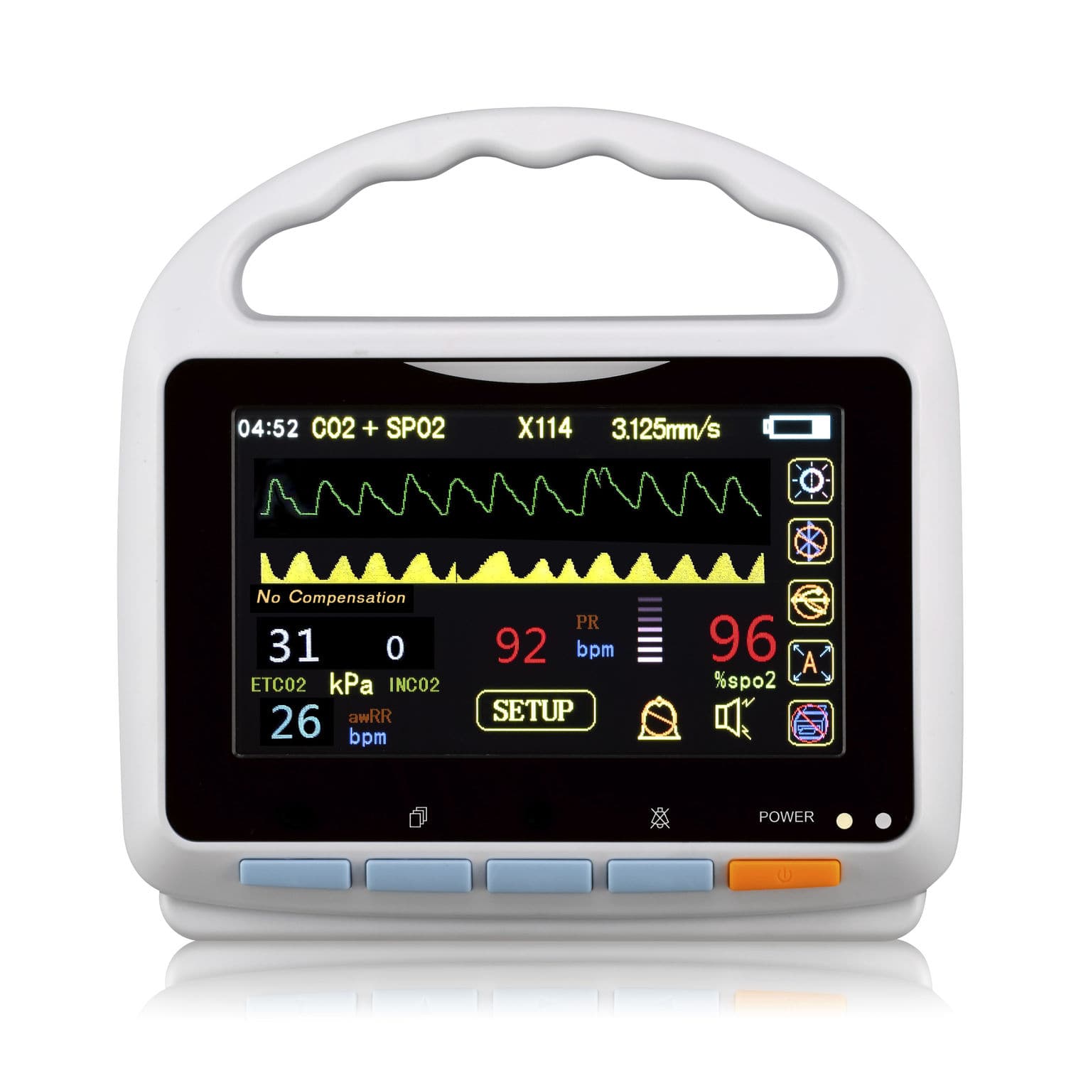 Alternative view of P Monitor JR2000A & Nibp/Epo2/T/ECG/ETC2