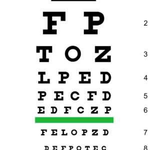 Alternative view of Snellen Chart – literate / illiterate