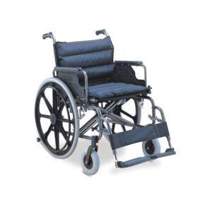 Wheelchair steel/nylon Extra Wide up to 125kg Detach Arm & Footrest