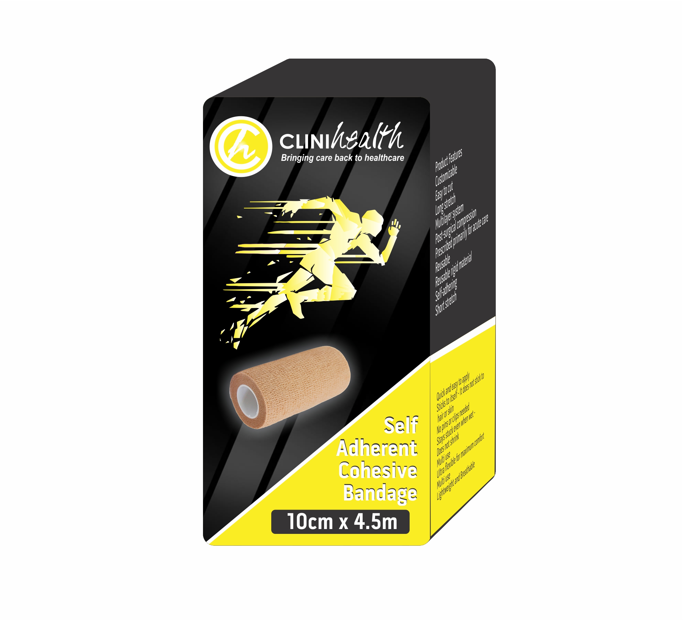 Self Adherent Cohesive Bandages 10cm x 4.5m – Singles