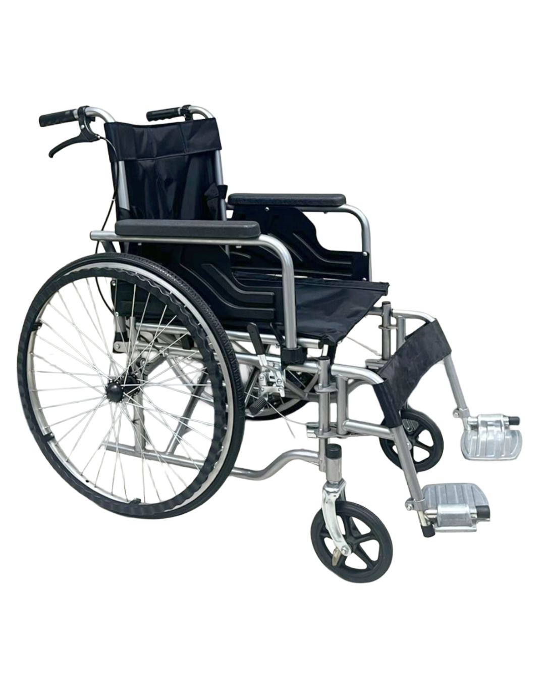 Wheelchair with Drop Down Handles