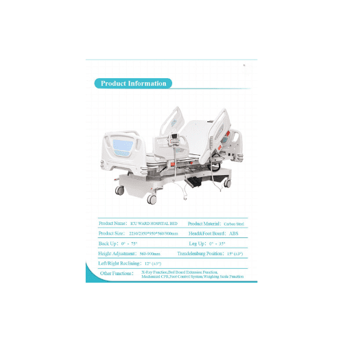 Alternative view of ICU Ward Hospital Bed – Multi-Function