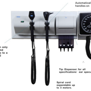 Alternative view of Diagnostic set Dw1060 – Wall mounted Opthalmoscope, Ottoscope, BP Meter, Ear Specula