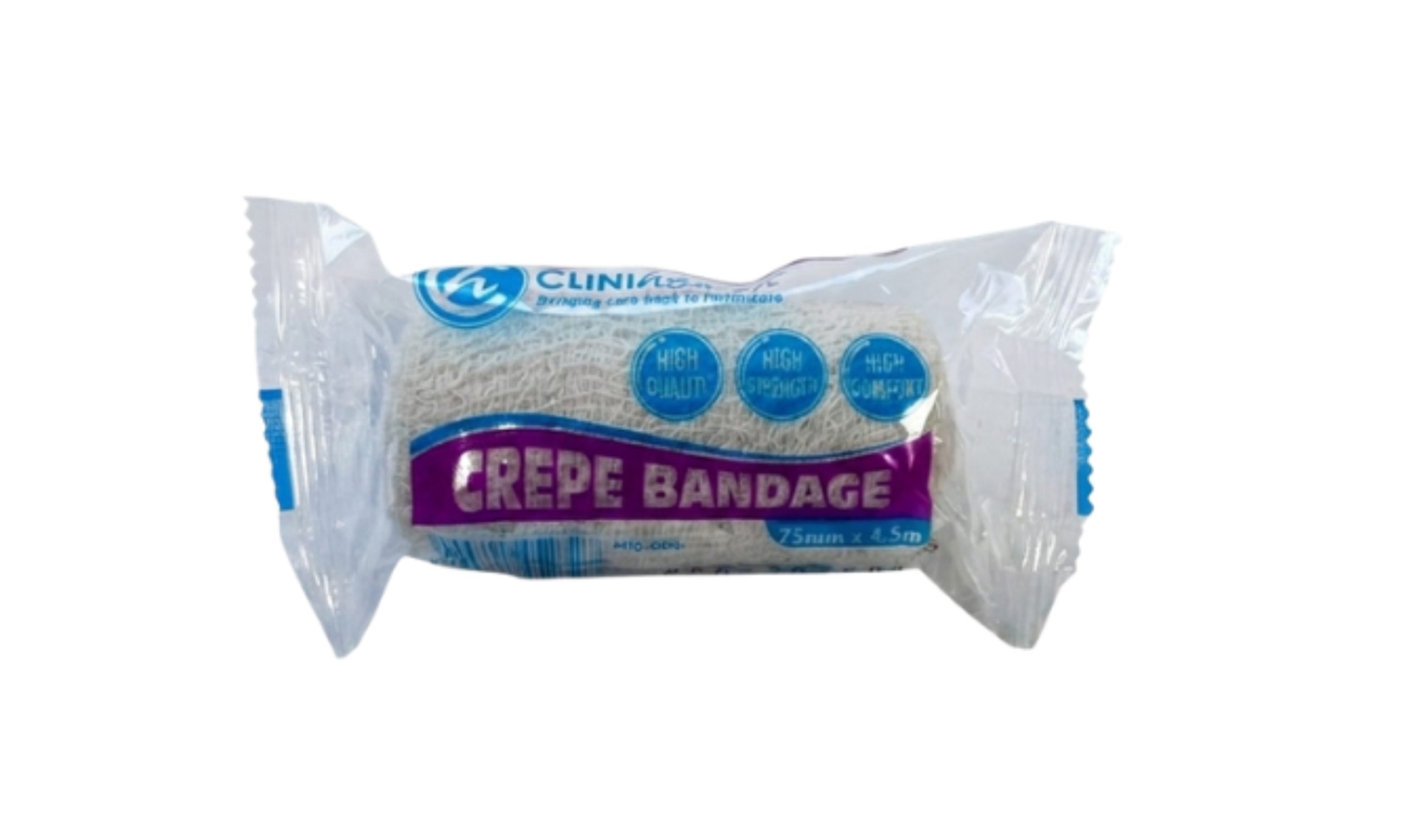 Crepe Bandages 75mm x 4.5M CliniHealth – 1s