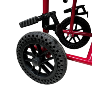 Alternative view of Transit Wheelchair – Red