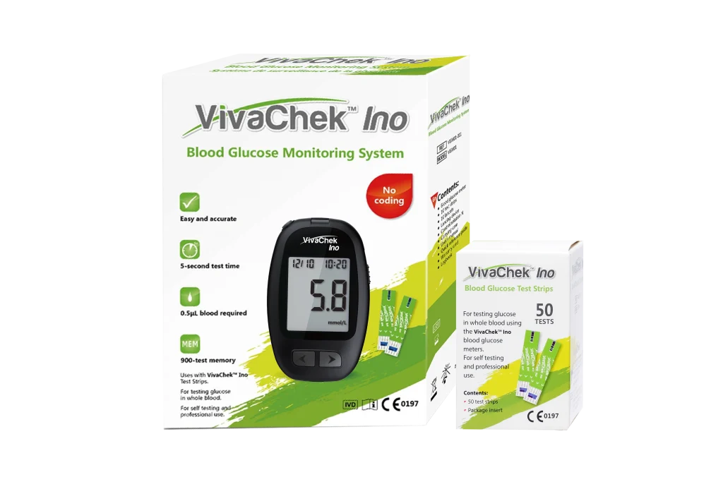 Vivachek Glucose Meter + Strips