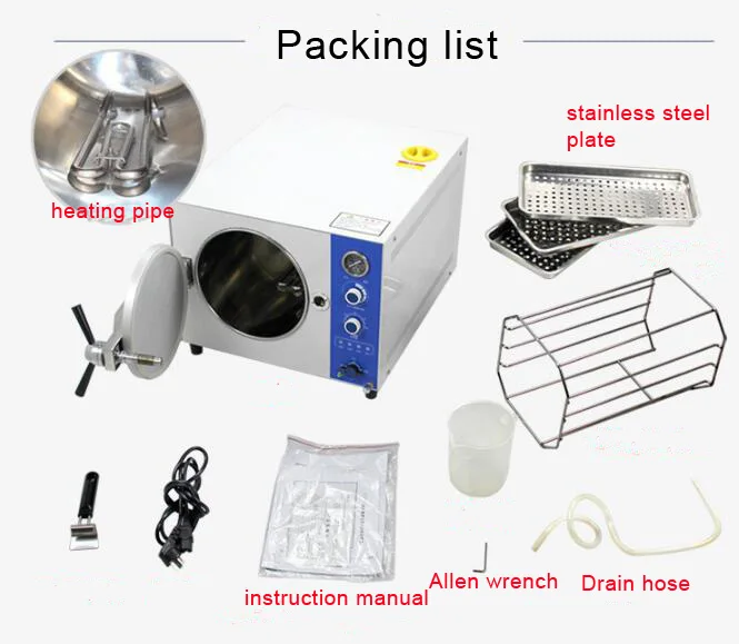 20L desktop autoclave steam sterilizer dental sterilizer machine - Image 8