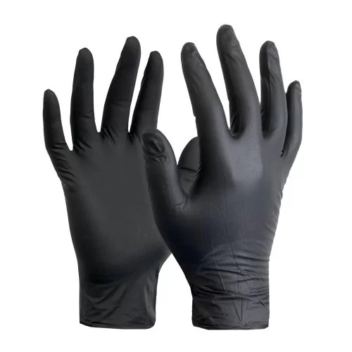 Powder Free Black Nitrile Gloves (Box of 100)