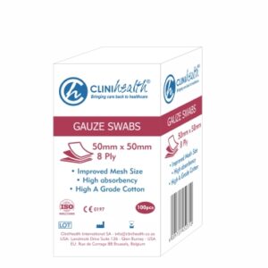 Gauze Swabs 50x50mm 8 ply CliniHealth – 100s