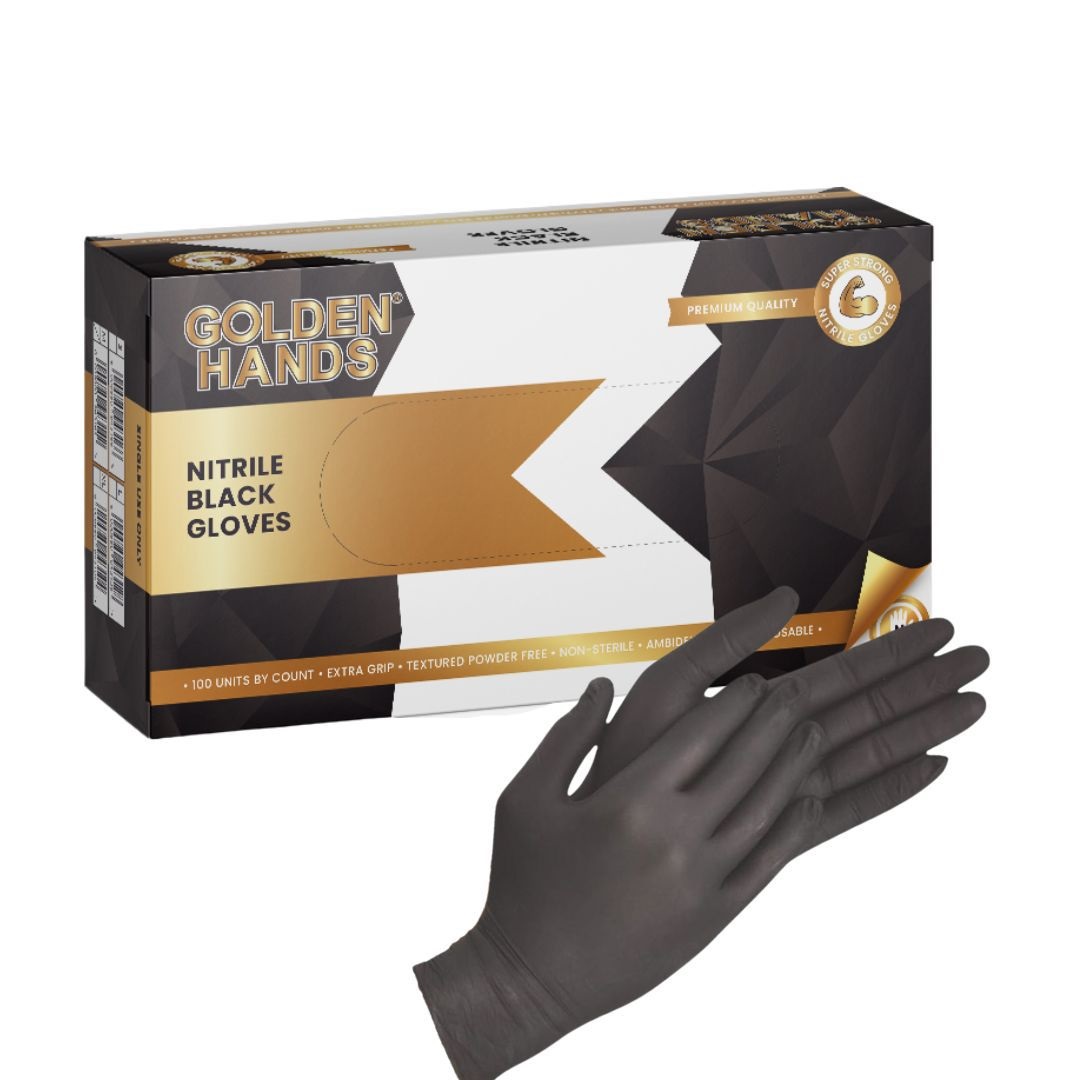 Black Nitrile Examination Gloves – Powder Free