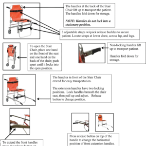 Alternative view of Stretcher – Stair Chair with wheels