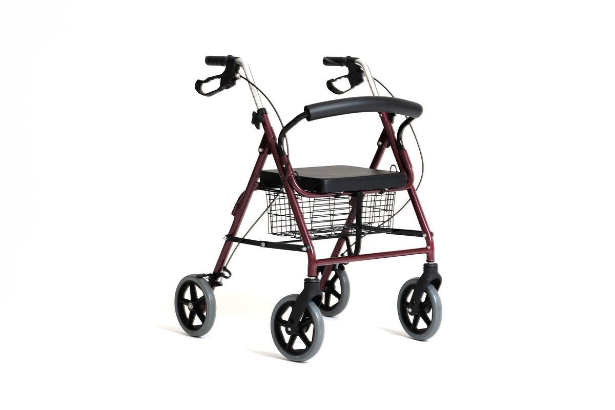 Rollator 4 Wheel with 8″ Solid Castor Wheels